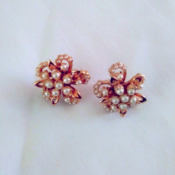 ⭐Antique⭐️Gold and Pearl Earrings - Picture 5 of 7